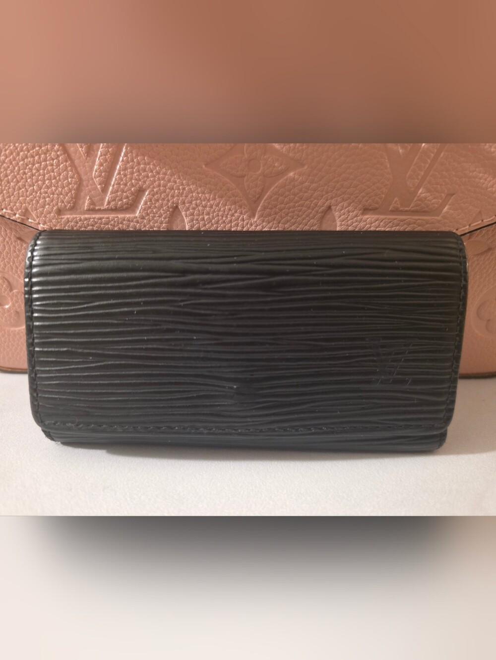 Louis Vuitton Black Epi Leather Key / Card Pouch